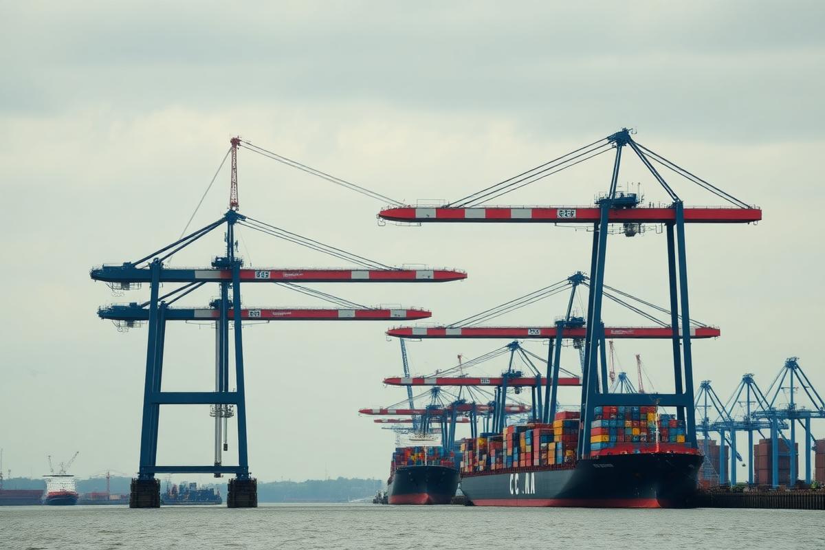 Freight terminal at the Port of London